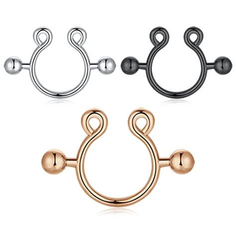 fake nipple rings|Clip On Fake Nipple Ring Set .